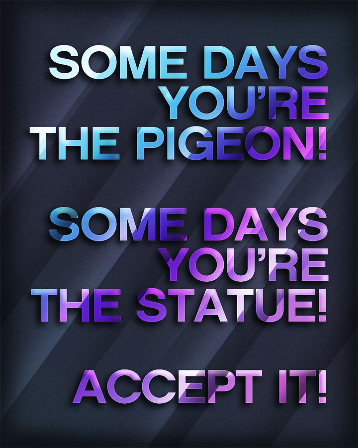 Pigeon vs Statue poster